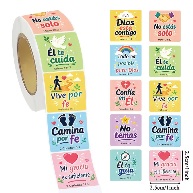 Stickers mensajes inspiradores cristianos