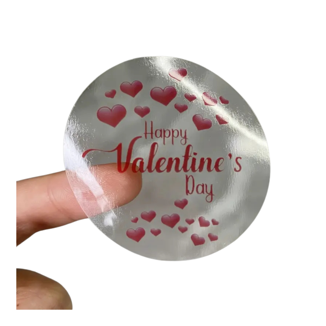 Stickers Redondo Clear Valentine