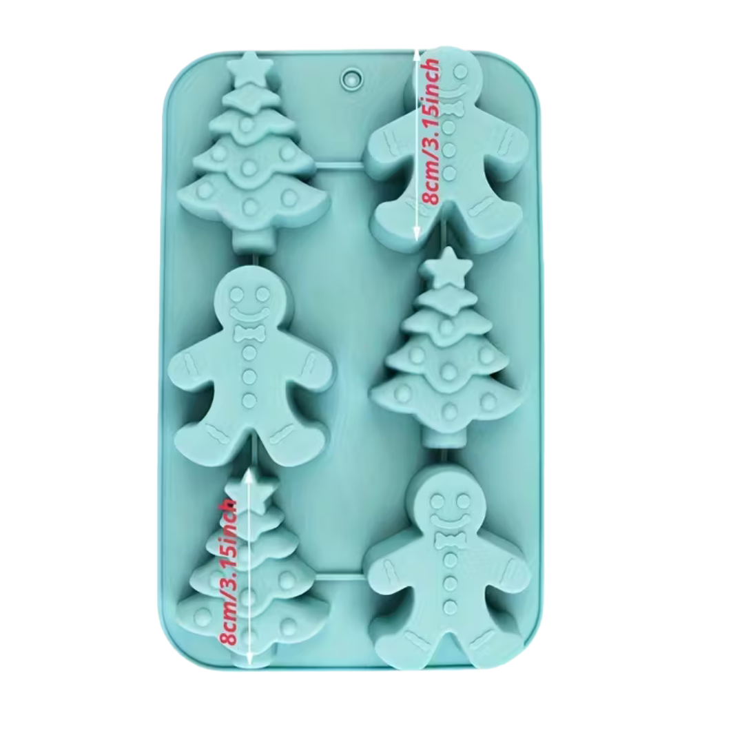 Molde arbol y muñeco jengibre