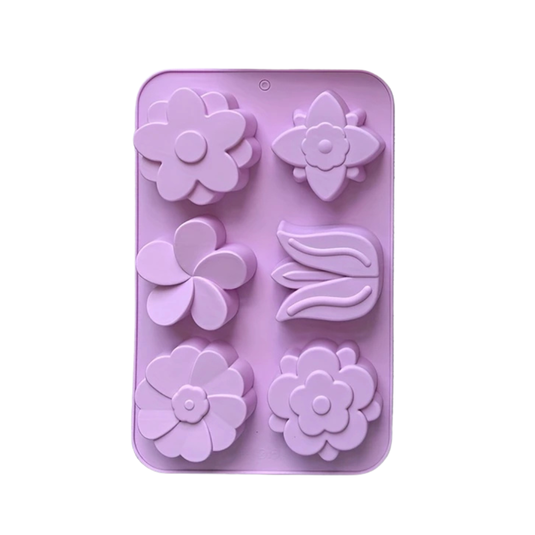 Molde de flores mixtas con tulipan