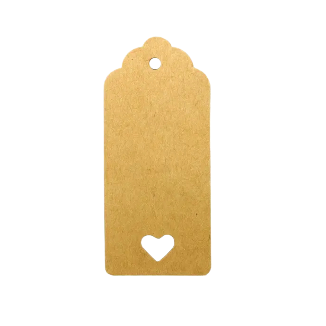 Tags kraft corazón
