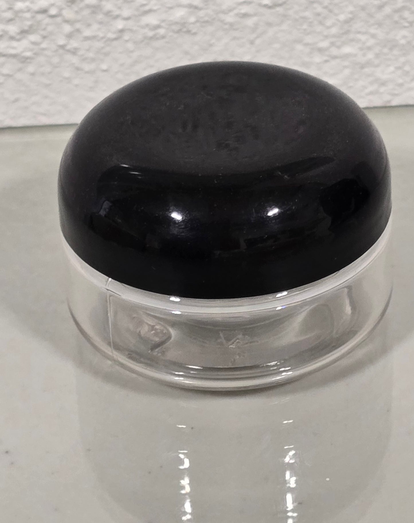 Tarrito Clear Bajito tapa dome negra