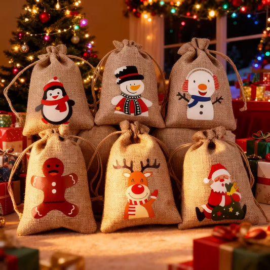 Fundas navideñas de saco