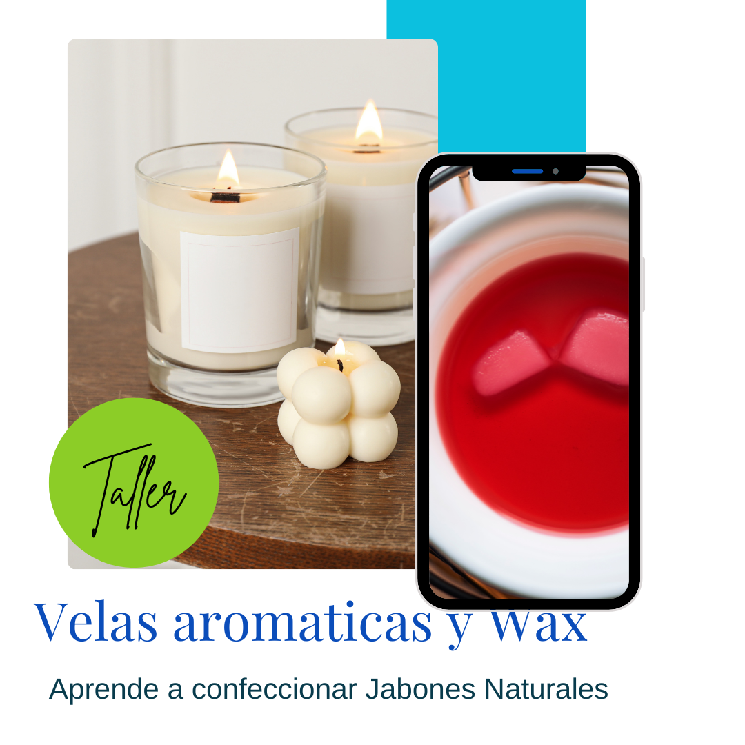 Taller Velas Aromáticas de Soya y Wax Melts ($40 Deposito)