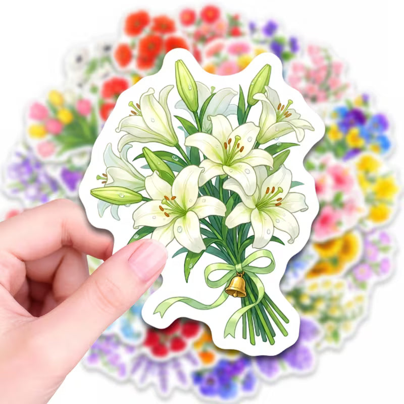 Stickers variedad de flores