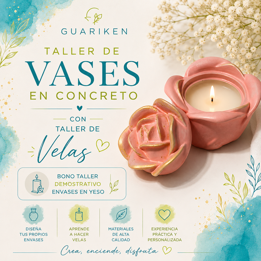 Taller Bases de Concreto Con taller de Velas 2 en 1