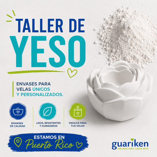 Taller Bases de Yeso Con taller de Velas 2 en 1 Privado