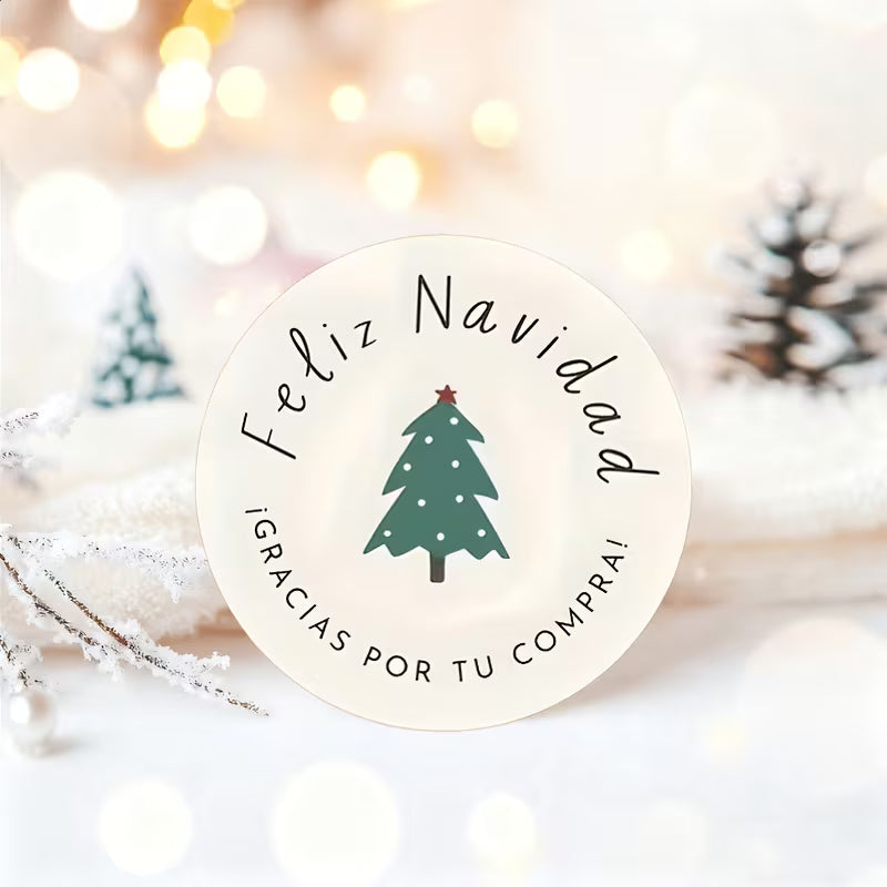 Stickers Navidad Gracias por su compra