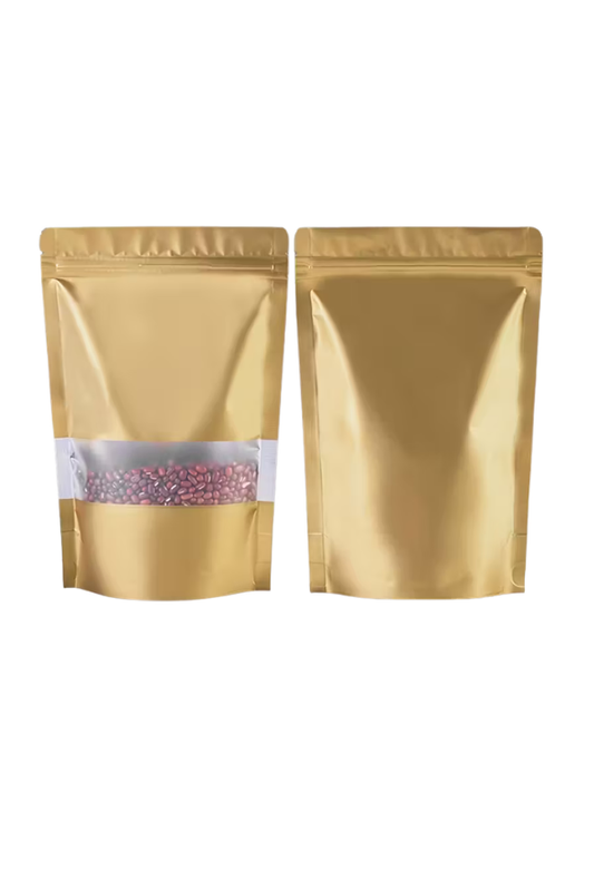 Funda con ventana Dorado metalico