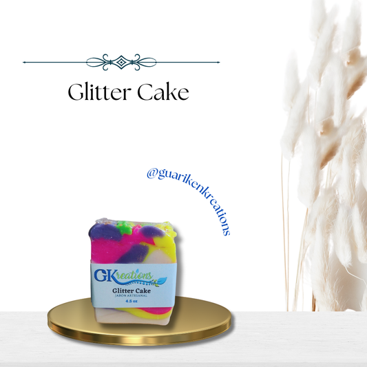 Glitter Cake Soap (Diseño en el top floreado)