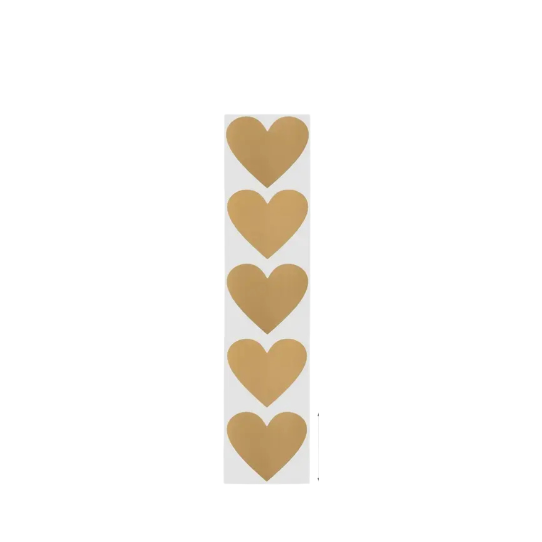 Stickers Corazones Dorados